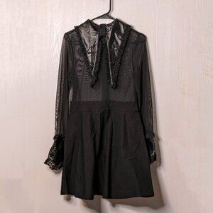 Killstar Black Gothic Mesh Midi Dress